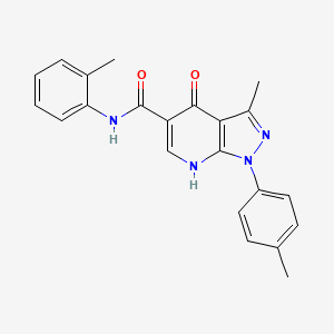 3-methyl-4-oxo-N-(o-tolyl)-1-(p-tolyl)-4,7-dihydro-1H-pyrazolo[3,4-b]pyridine-5-carboxamide