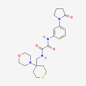 N-[(4-Morpholin-4-ylthian-4-yl)methyl]-N'-[3-(2-oxopyrrolidin-1-yl)phenyl]oxamide