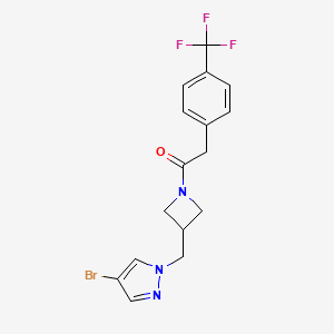 1-[3-[(4-Bromopyrazol-1-yl)methyl]azetidin-1-yl]-2-[4-(trifluoromethyl)phenyl]ethanone