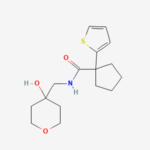 molecular formula C16H23NO3S B2385742 N-((4-hydroxytetrahydro-2H-pyran-4-yl)methyl)-1-(thiophen-2-yl)cyclopentanecarboxamide CAS No. 1351615-92-3