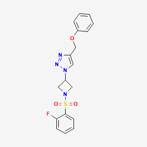1-(1-((2-fluorophenyl)sulfonyl)azetidin-3-yl)-4-(phenoxymethyl)-1H-1,2,3-triazole