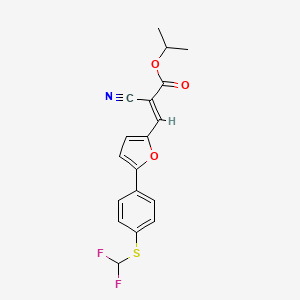 (E)-isopropyl 2-cyano-3-(5-(4-((difluoromethyl)thio)phenyl)furan-2-yl)acrylate
