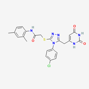 2-((4-(4-chlorophenyl)-5-((2,6-dioxo-1,2,3,6-tetrahydropyrimidin-4-yl)methyl)-4H-1,2,4-triazol-3-yl)thio)-N-(2,4-dimethylphenyl)acetamide