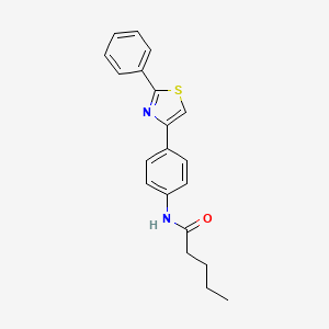 N-[4-(2-phenyl-1,3-thiazol-4-yl)phenyl]pentanamide