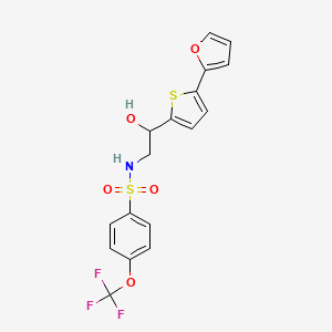 N-[2-[5-(Furan-2-yl)thiophen-2-yl]-2-hydroxyethyl]-4-(trifluoromethoxy)benzenesulfonamide