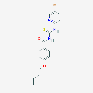 molecular formula C17H18BrN3O2S B238577 N-[(5-bromopyridin-2-yl)carbamothioyl]-4-butoxybenzamide 