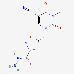 5-{[5-cyano-3-methyl-2,4-dioxo-3,4-dihydro-1(2H)-pyrimidinyl]methyl}-4,5-dihydro-3-isoxazolecarbohydrazide