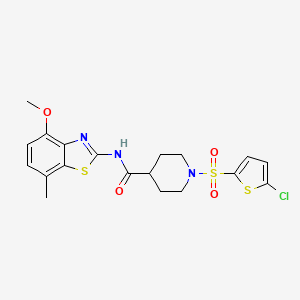 1-((5-chlorothiophen-2-yl)sulfonyl)-N-(4-methoxy-7-methylbenzo[d]thiazol-2-yl)piperidine-4-carboxamide