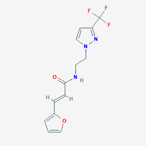 (E)-3-(furan-2-yl)-N-(2-(3-(trifluoromethyl)-1H-pyrazol-1-yl)ethyl)acrylamide
