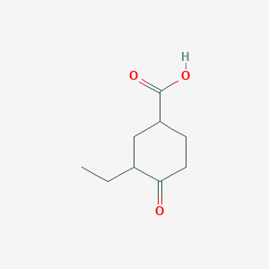 molecular formula C9H14O3 B2385902 3-Ethyl-4-oxocyclohexane-1-carboxylic acid CAS No. 53792-12-4