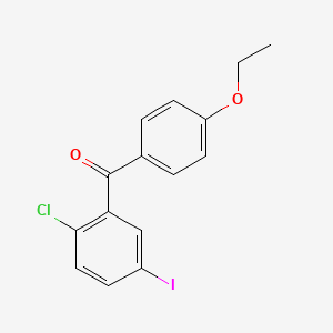 molecular formula C15H12ClIO2 B2385904 (2-Chloro-5-iodophenyl)(4-ethoxyphenyl)methanone CAS No. 1103738-26-6