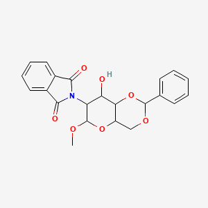 B2385910 2-(8-Hydroxy-6-methoxy-2-phenyl-4,4a,6,7,8,8a-hexahydropyrano[3,2-d][1,3]dioxin-7-yl)isoindole-1,3-dione CAS No. 85-52-9; 97276-95-4
