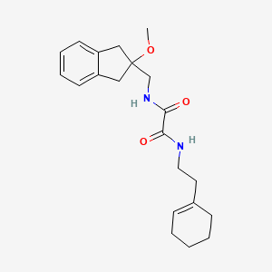 molecular formula C21H28N2O3 B2385943 N1-(2-(cyclohex-1-en-1-yl)ethyl)-N2-((2-methoxy-2,3-dihydro-1H-inden-2-yl)methyl)oxalamide CAS No. 1903423-95-9