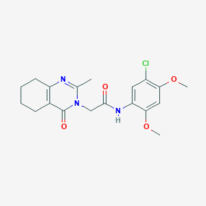 molecular formula C19H22ClN3O4 B2385966 N-(5-chloro-2,4-dimethoxyphenyl)-2-(2-methyl-4-oxo-5,6,7,8-tetrahydroquinazolin-3(4H)-yl)acetamide CAS No. 1251710-68-5