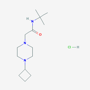 molecular formula C14H28ClN3O B2386069 N-(tert-butyl)-2-(4-cyclobutylpiperazin-1-yl)acetamide hydrochloride CAS No. 2034286-16-1