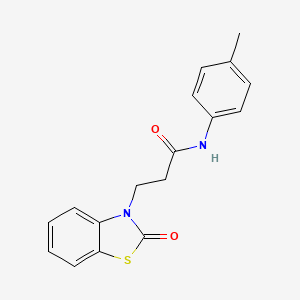 molecular formula C17H16N2O2S B2386075 N-(4-methylphenyl)-3-(2-oxo-1,3-benzothiazol-3-yl)propanamide CAS No. 847480-22-2
