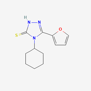 B2386103 4-cyclohexyl-5-(2-furyl)-4H-1,2,4-triazole-3-thiol CAS No. 259154-01-3