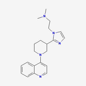 molecular formula C21H27N5 B2386128 N,N-dimethyl-2-[2-(1-quinolin-4-ylpiperidin-3-yl)-1H-imidazol-1-yl]ethanamine CAS No. 1497654-40-6