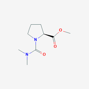 molecular formula C9H16N2O3 B2386138 Methyl (S)-1-(Dimethylcarbamoyl)pyrrolidine-2-carboxylate CAS No. 1493675-45-8