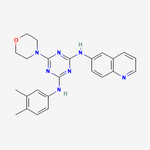 N2-(3,4-dimethylphenyl)-6-morpholino-N4-(quinolin-6-yl)-1,3,5-triazine-2,4-diamine