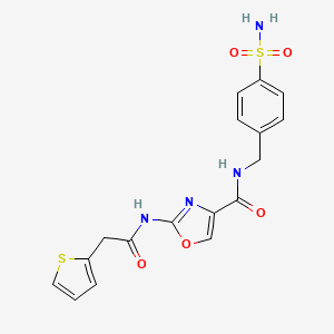 N-(4-sulfamoylbenzyl)-2-(2-(thiophen-2-yl)acetamido)oxazole-4-carboxamide