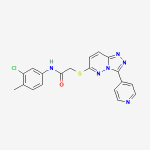 molecular formula C19H15ClN6OS B2386186 N-(3-chloro-4-methylphenyl)-2-{[3-(pyridin-4-yl)-[1,2,4]triazolo[4,3-b]pyridazin-6-yl]sulfanyl}acetamide CAS No. 868969-76-0