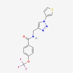 N-((1-(thiophen-3-yl)-1H-1,2,3-triazol-4-yl)methyl)-4-(trifluoromethoxy)benzamide