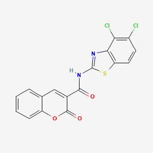 molecular formula C17H8Cl2N2O3S B2386217 N-(4,5-dichloro-1,3-benzothiazol-2-yl)-2-oxo-2H-chromene-3-carboxamide CAS No. 868230-64-2