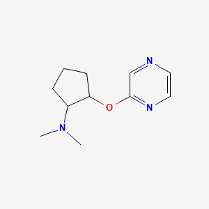 molecular formula C11H17N3O B2386220 N,N-dimethyl-2-(pyrazin-2-yloxy)cyclopentan-1-amine CAS No. 2198911-67-8