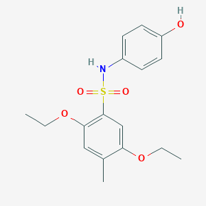 molecular formula C17H21NO5S B2386255 2,5-Diethoxy-N-(4-hydroxyphenyl)-4-methylbenzenesulfonamide CAS No. 2248999-49-5