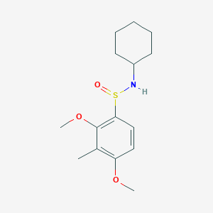 molecular formula C15H23NO3S B2386272 N-cyclohexyl-2,4-dimethoxy-3-methylbenzenesulfinamide CAS No. 338981-85-4