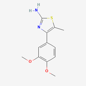 molecular formula C12H14N2O2S B2386294 4-(3,4-Dimethoxyphenyl)-5-methyl-1,3-thiazol-2-amine CAS No. 426215-66-9
