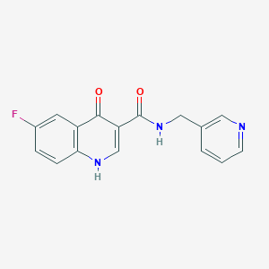 6-fluoro-4-hydroxy-N-(pyridin-3-ylmethyl)quinoline-3-carboxamide