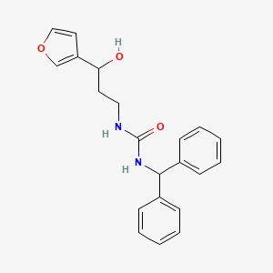 molecular formula C21H22N2O3 B2386304 1-Benzhydryl-3-(3-(furan-3-yl)-3-hydroxypropyl)urea CAS No. 1428371-58-7