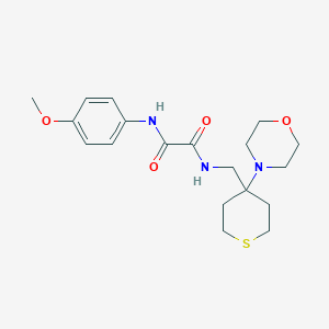 N'-(4-Methoxyphenyl)-N-[(4-morpholin-4-ylthian-4-yl)methyl]oxamide