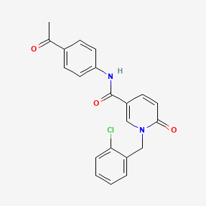 N-(4-acetylphenyl)-1-(2-chlorobenzyl)-6-oxo-1,6-dihydropyridine-3-carboxamide