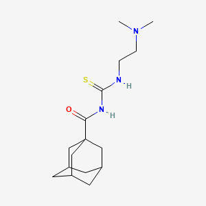 molecular formula C16H27N3OS B2386319 (3r,5r,7r)-N-((2-(dimethylamino)ethyl)carbamothioyl)adamantane-1-carboxamide CAS No. 374093-51-3