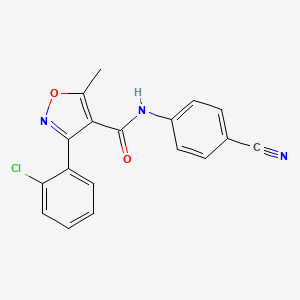 3-(2-chlorophenyl)-N-(4-cyanophenyl)-5-methyl-1,2-oxazole-4-carboxamide