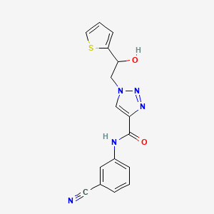 N-(3-cyanophenyl)-1-(2-hydroxy-2-(thiophen-2-yl)ethyl)-1H-1,2,3-triazole-4-carboxamide