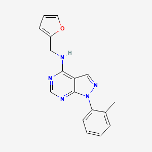 (2-Furylmethyl)[1-(2-methylphenyl)pyrazolo[4,5-e]pyrimidin-4-yl]amine