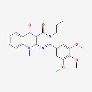 10-methyl-3-propyl-2-(3,4,5-trimethoxyphenyl)pyrimido[4,5-b]quinoline-4,5(3H,10H)-dione