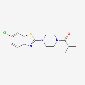 1-(4-(6-Chlorobenzo[d]thiazol-2-yl)piperazin-1-yl)-2-methylpropan-1-one