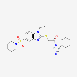 N-(1-cyanocyclohexyl)-2-{[1-ethyl-5-(piperidine-1-sulfonyl)-1H-1,3-benzodiazol-2-yl]sulfanyl}acetamide