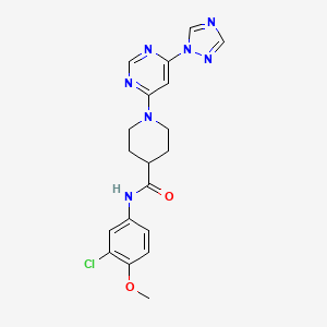 1-(6-(1H-1,2,4-triazol-1-yl)pyrimidin-4-yl)-N-(3-chloro-4-methoxyphenyl)piperidine-4-carboxamide