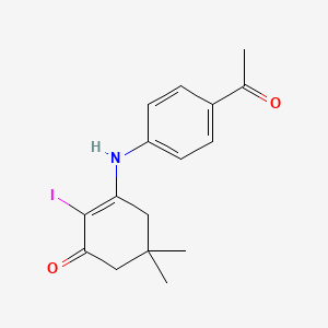 3-((4-Acetylphenyl)amino)-2-iodo-5,5-dimethylcyclohex-2-EN-1-one
