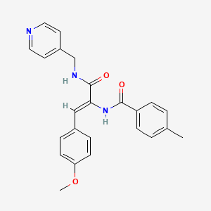 N-((Z)-2-(4-methoxyphenyl)-1-{[(4-pyridinylmethyl)amino]carbonyl}ethenyl)-4-methylbenzamide