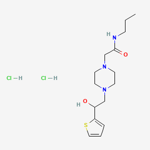 2-(4-(2-hydroxy-2-(thiophen-2-yl)ethyl)piperazin-1-yl)-N-propylacetamide dihydrochloride