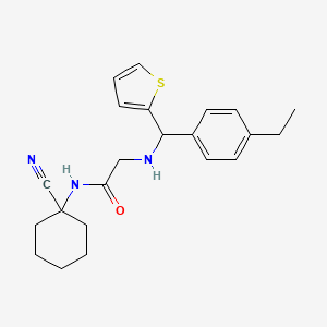 N-(1-cyanocyclohexyl)-2-{[(4-ethylphenyl)(thiophen-2-yl)methyl]amino}acetamide