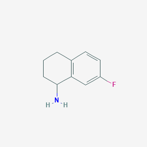molecular formula C10H12FN B2386384 7-Fluoro-1,2,3,4-tetrahydronaphthalen-1-amine CAS No. 215315-62-1