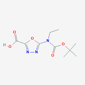 5-[Ethyl-[(2-methylpropan-2-yl)oxycarbonyl]amino]-1,3,4-oxadiazole-2-carboxylic acid
